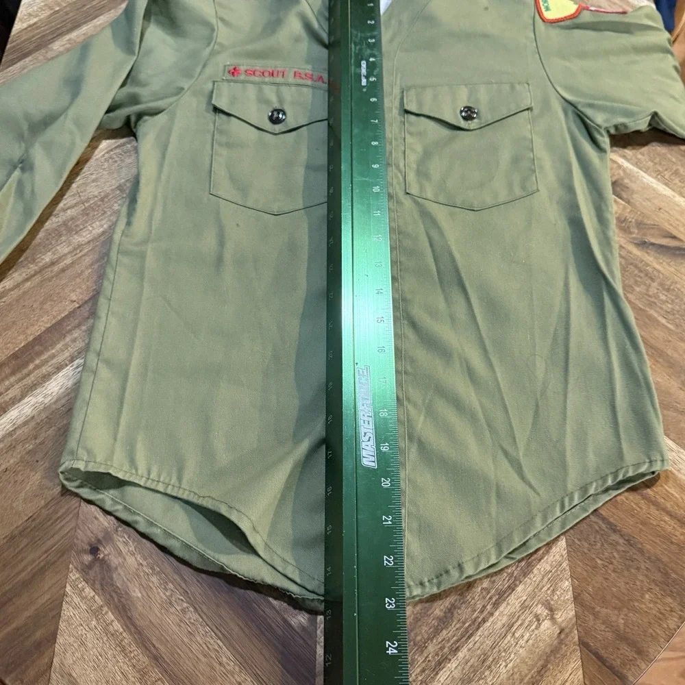 Boy Scouts BSA Shirt Uniform Long Sleeve Vintage‎ 77 Moraine Counsil Pa 12 Neck